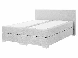 Kontinentálna posteľ 160 cm PREMIER (s matracmi) (svetlosivá)