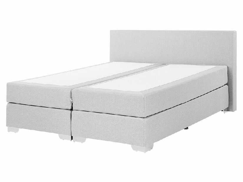 Kontinentálna posteľ 160 cm PREMIER (s matracmi) (svetlosivá)