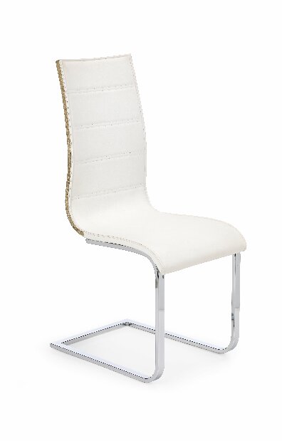 Jedálenská stolička K104 (biela + dub sonoma) *výpredaj