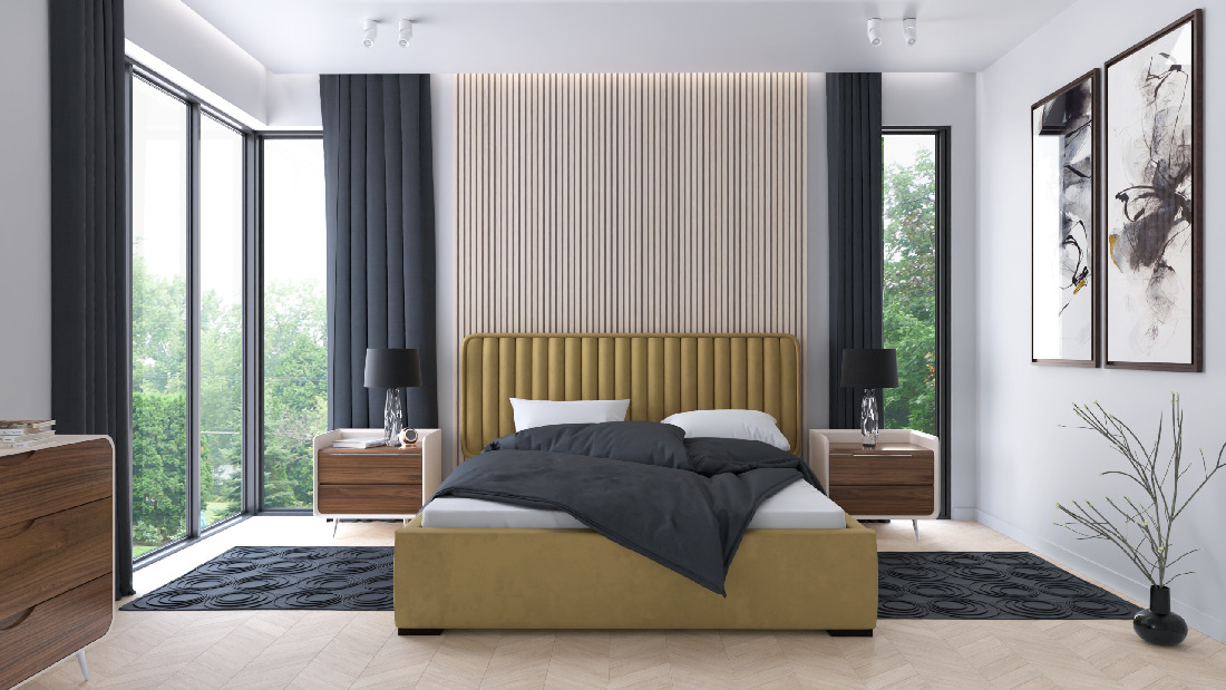 Čalúnená posteľ 160x200 cm Arianna (sivá)