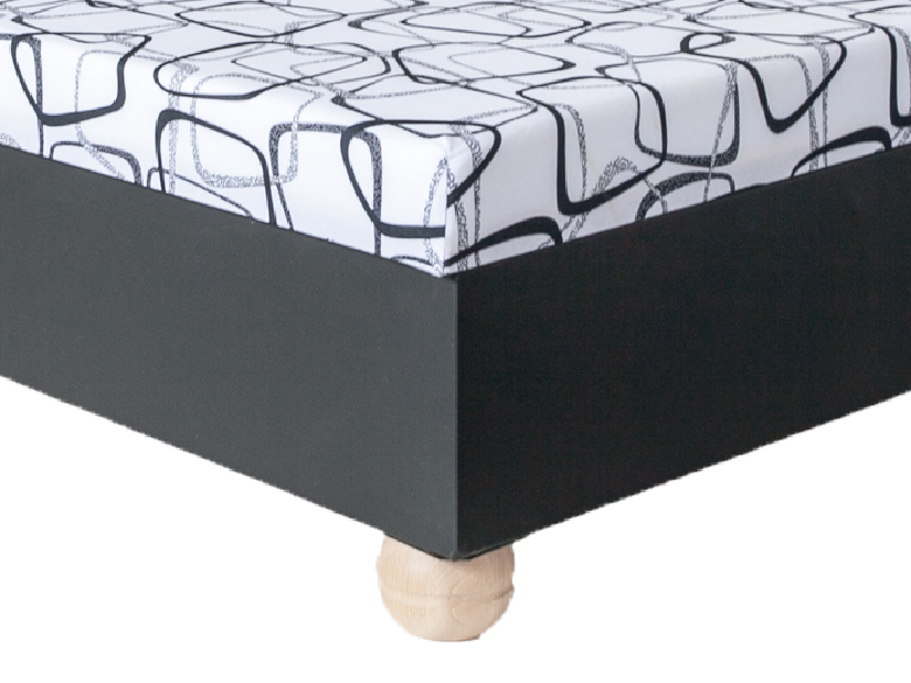 Manželská posteľ 160 cm BRW Brigita čierna (s matracom)