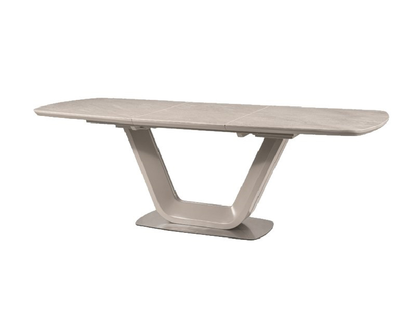 Rozkladací jedálenský stôl 160-220 cm Amanda (sivá + sivá) (pre 8 a viac osôb)