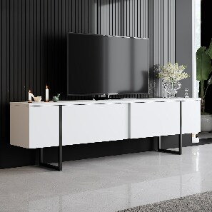 TV stolík/skrinka Luna (Biela + Čierna)