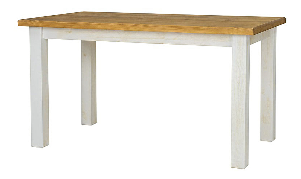 Jedálenský stôl 160 cm Panteo (medovohnedá + patinovaná borovica) (pre 4 až 6 osôb)