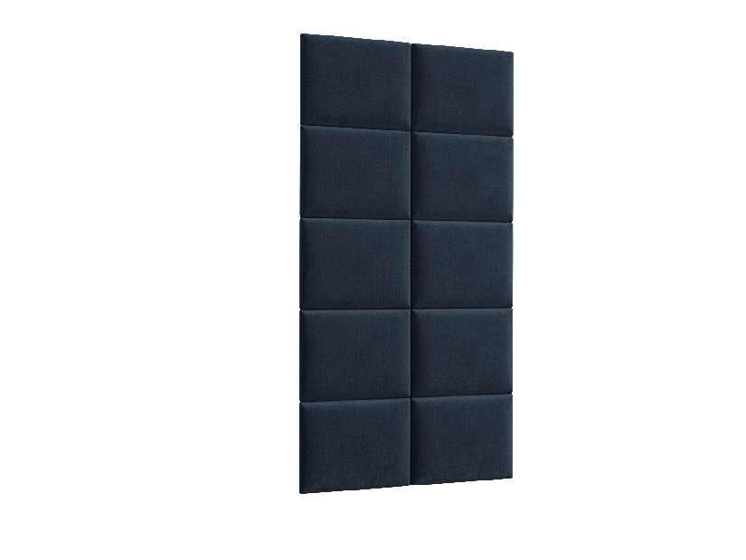 Set 10 čalúnených panelov Quadra 100x200 cm (tmavomodrá)