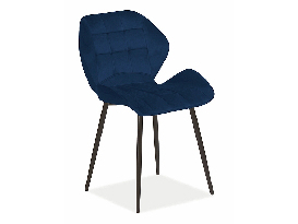 Jedálenská stolička Hiram (námornícka modrá + čierna)