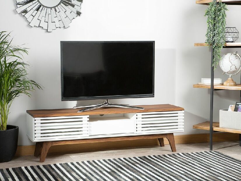 TV stolík/skrinka Dawei (tmavé drevo)