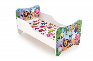Jednolôžková posteľ Gerard Jungle (s roštom a matracom)