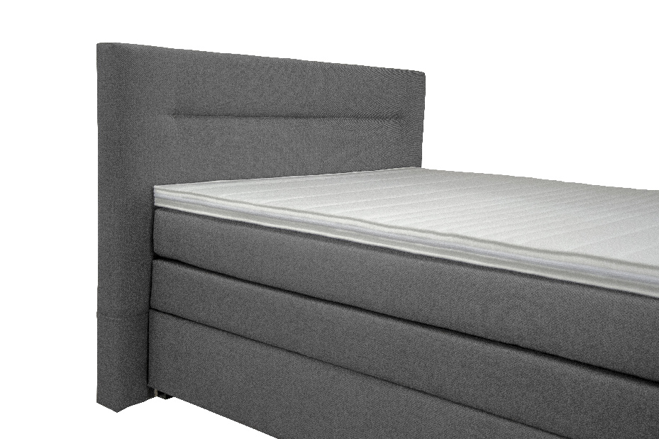 Manželská posteľ Boxspring 160 cm Blanár Doria (tmavosivá) (s matracmi)
