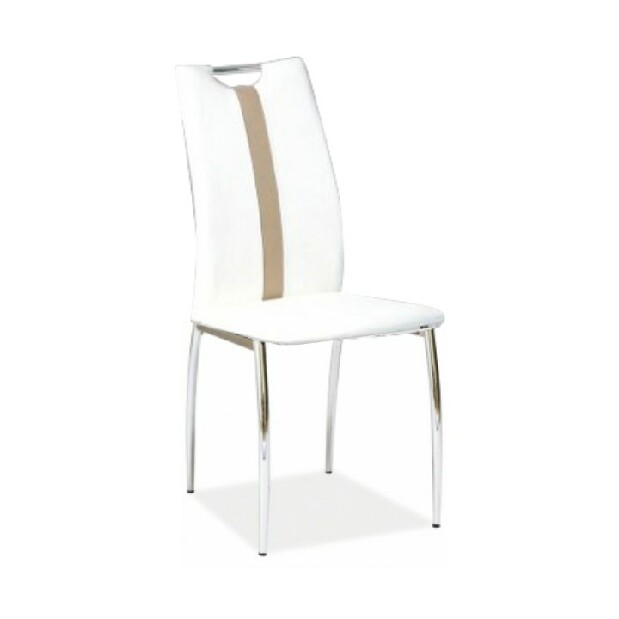 Jedálenská stolička Signa (biela + béžová) *výpredaj