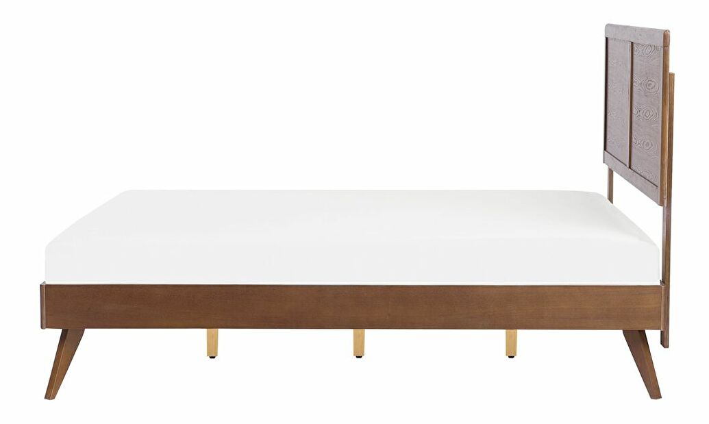 Manželská posteľ 160 cm ISTA (s roštom) (tmavé drevo)