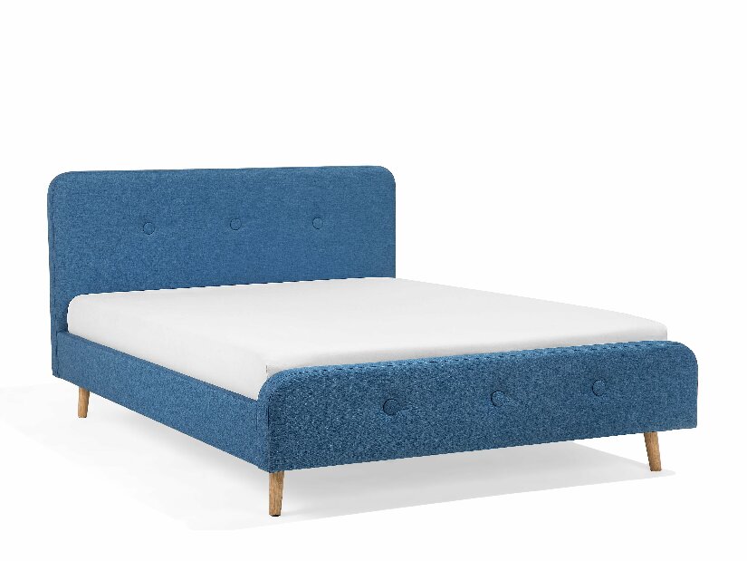 Manželská posteľ 160 cm ROME (s roštom) (modrá)