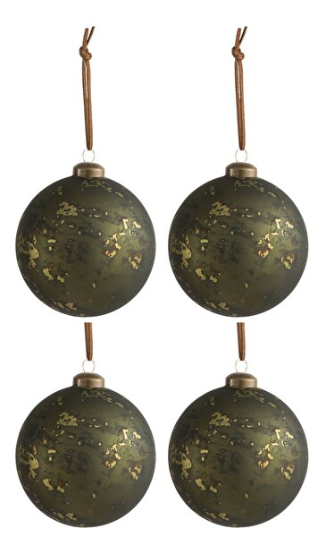Dekoratívny predmet Jolipa Vianočná dekorácia Army Autumn (10x10x10cm) (Zelená)
