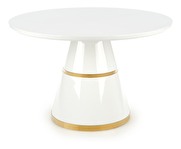 Jedálenský stôl Varam (biela + zlatá) (pre 4 osoby)