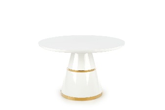 Jedálenský stôl Varam (biela + zlatá) (pre 4 osoby)
