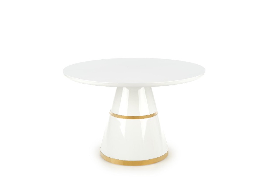 Jedálenský stôl Varam (biela + zlatá) (pre 4 osoby) *výpredaj