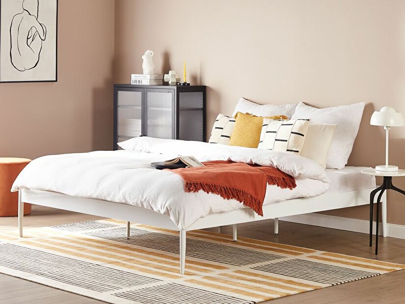 Manželská posteľ 180 cm Victoire (biela) (s roštom)