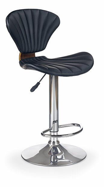 Barová stolička H-65 (čierna + orech)