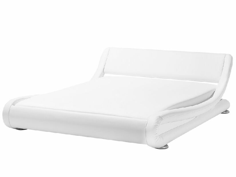 Manželská posteľ 180 cm AVENUE (s roštom) (biela matná)