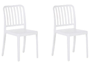 Set 2 ks záhradných stoličiek Sinnamon (biela) 