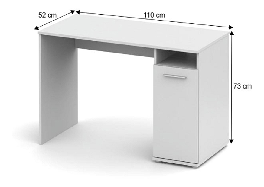 PC stolík Notrea Typ 21 (biela)