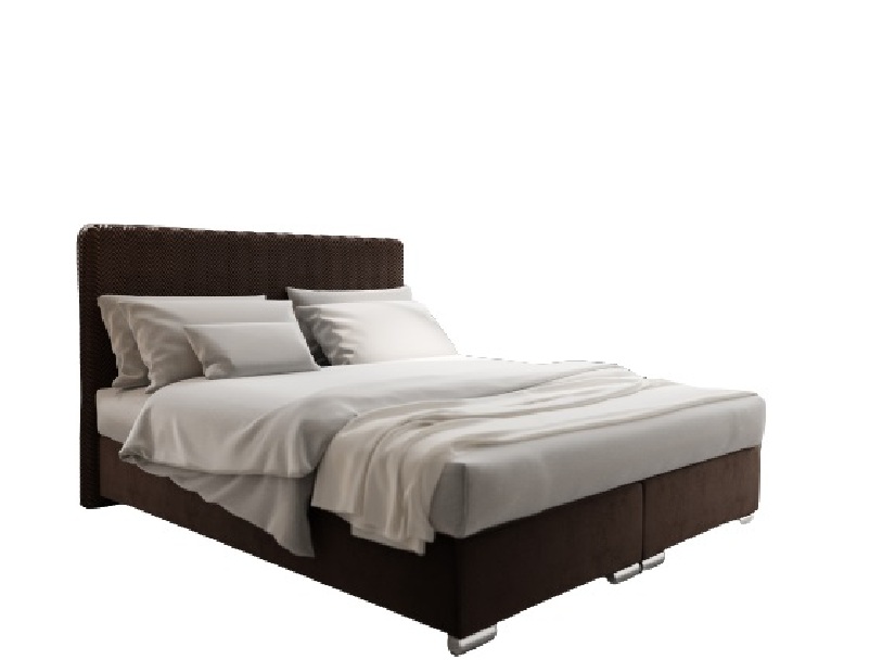 Manželská posteľ 180 cm Penarth (tmavohnedá) (s roštom, matracom a úl. priestorom)