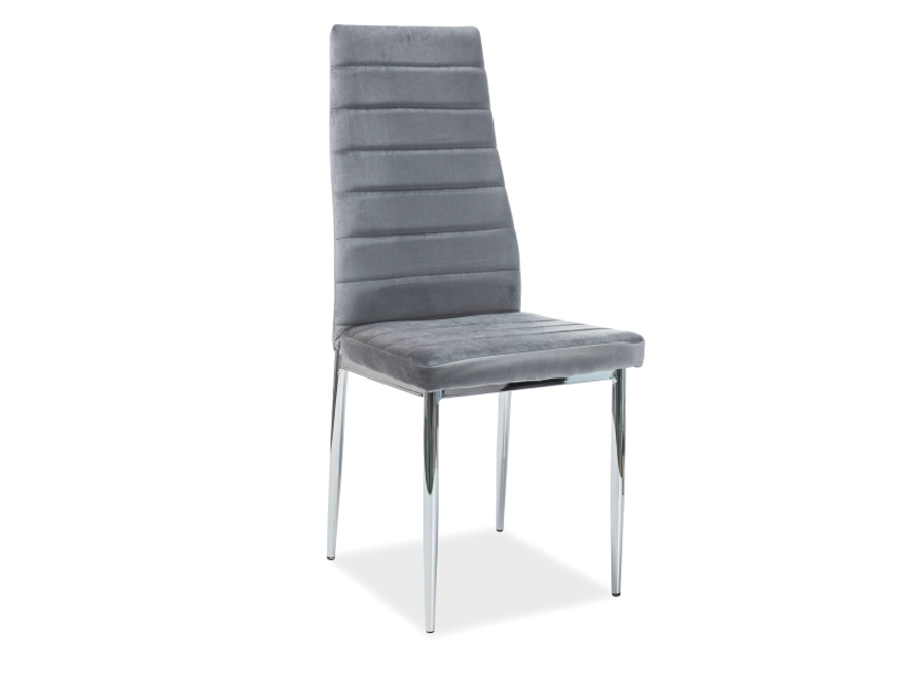 Jedálenská stolička Harold (sivá + chrómová)