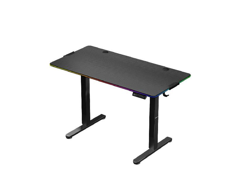PC stolík Hyperion 8.2 (čierna + viacfarebná) (s LED osvetlením)