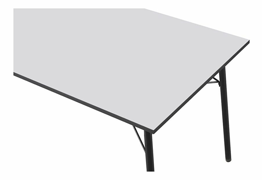 Jedálenský stôl 160 MALAK (biela + čierna) (pre 6-8 osôb)
