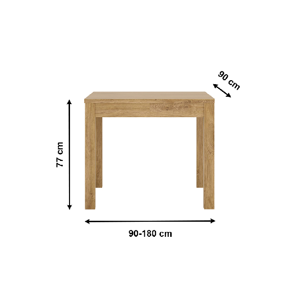 Jedálenský stôl Sygrin Typ 76 (dub shetland) (pre 4 až 8 osôb)