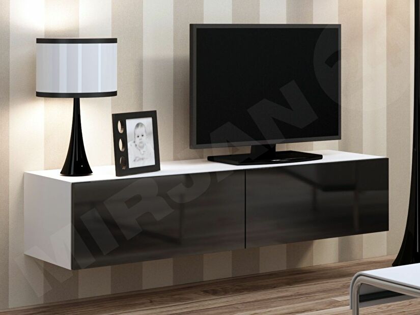 TV stolík Zigo New 140 (biela + čierna) *výpredaj