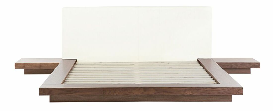 Manželská posteľ 160x200 cm Zina (biela) (s LED osvetlením)