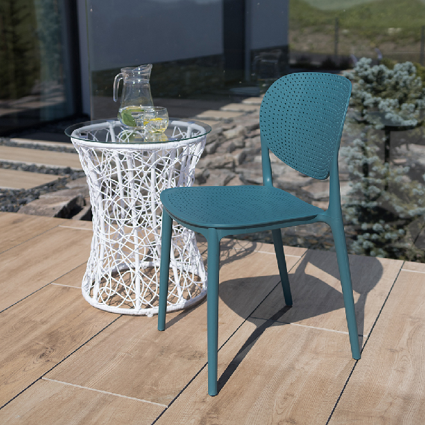 Záhradná stolička Fredd (modrá)