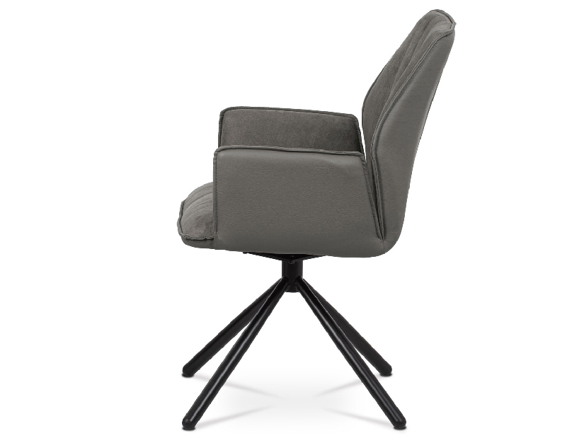 Jedálenská stolička Hagga-399-LAN2 (tmavosivá + čierna)