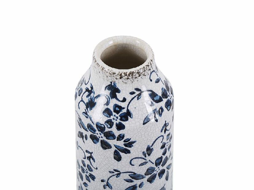 Váza 30 cm Mulza (biela + modrá)