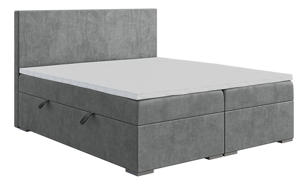 Kontinentálna posteľ 120 cm Lemmy (betón) (s matracom a úl. priestorom)