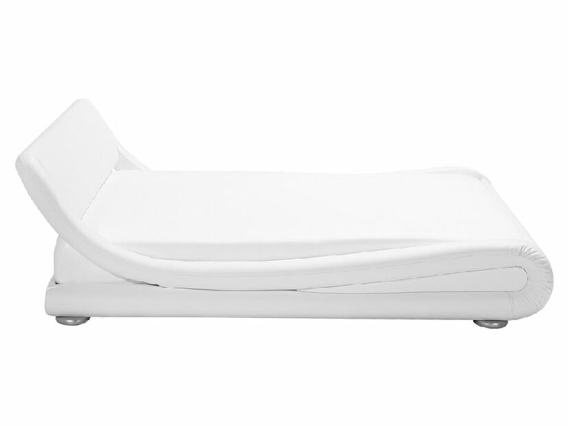 Manželská posteľ 160 cm AVENUE (s vodným matracom) (biela)