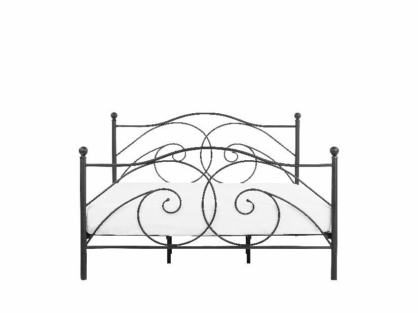 Manželská posteľ 180 cm DIROU (s roštom) (čierna) *výpredaj