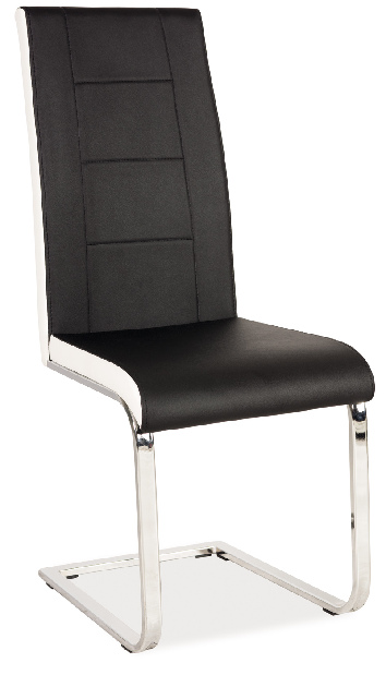 Jedálenská stolička H-629 (ekokoža čierna + biela)