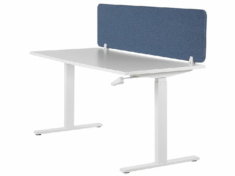 Prepážka na pracovný stôl 160x40 cm Whitley (modrá)