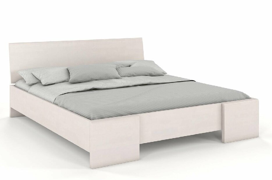 Manželská posteľ 180 cm Naturlig Blomst High (buk) (s roštom)