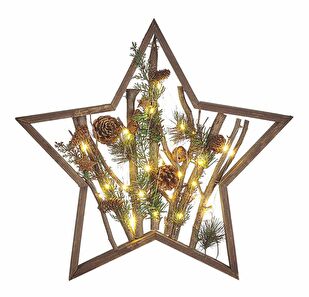Vianočná dekorácia Daca (tmavé drevo) (s osvetlením)
