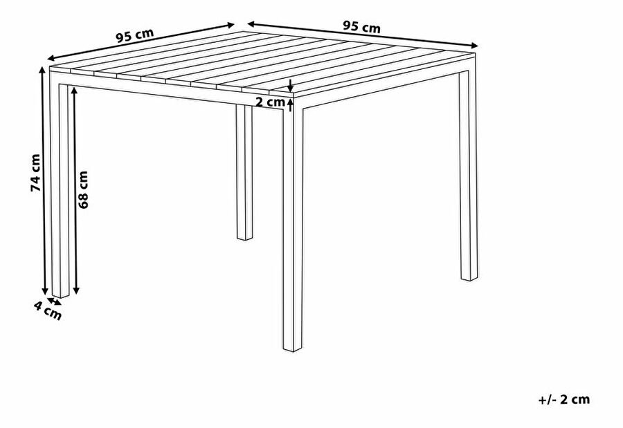 Záhradný stôl Pronto (sivá)