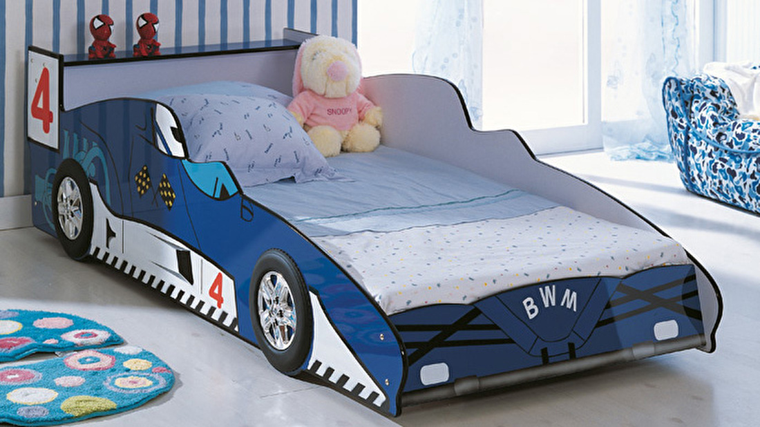 Detská posteľ 90 cm Robert modrá (s roštom)