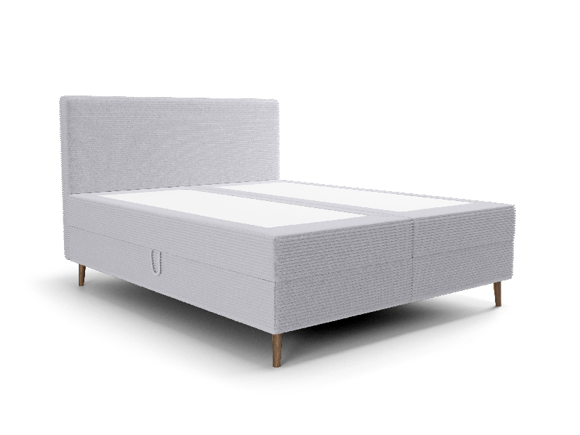 Manželská posteľ 180 cm Napoli Comfort (sivá) (s roštom, s úl. priestorom)