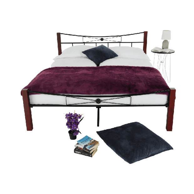 Manželská posteľ 160 cm Pearly (s roštom)