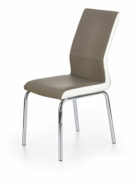Jedálenská stolička K225 (cappuccino + biela)