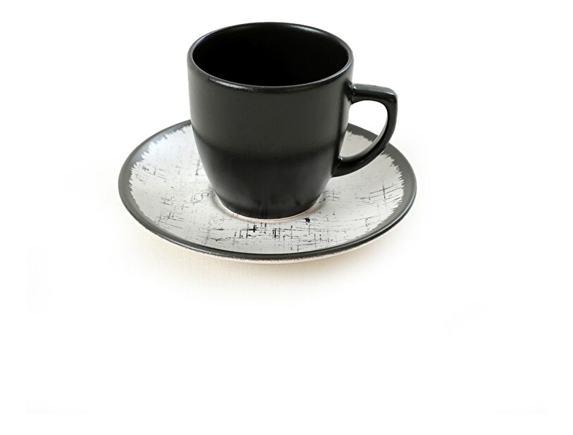 Kávová súprava (12 ks.) Taft ( biela + čierna)