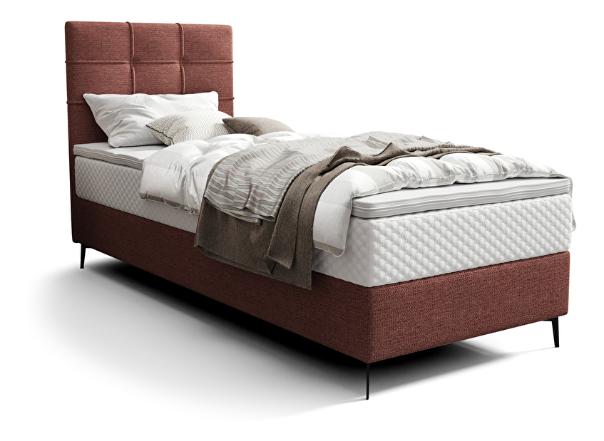 Jednolôžková posteľ 80 cm Infernus Bonell (terakota) (s roštom, s úl. priestorom)