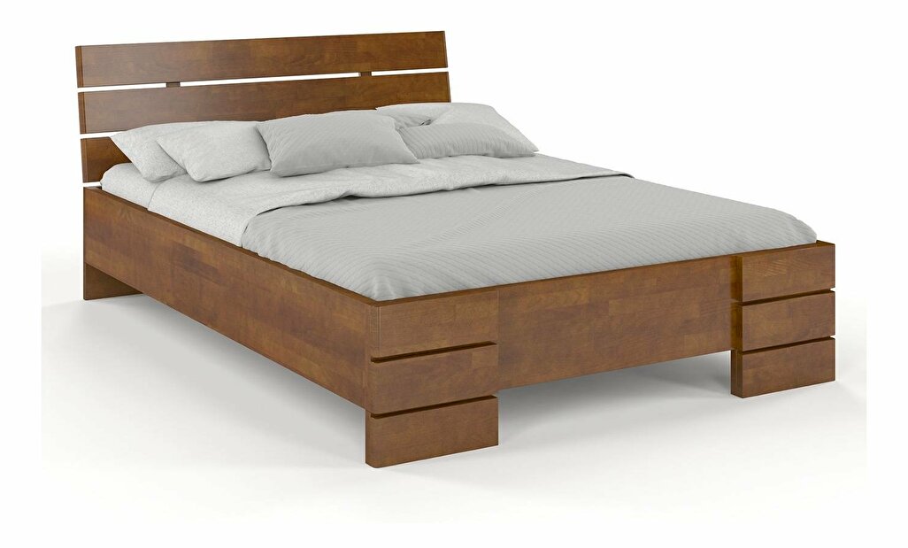 Manželská posteľ 200 cm Naturlig Lorenskog High (buk)
